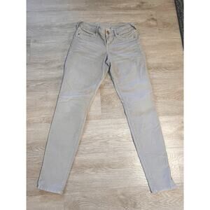 True Religion Corduroy Skinny Pants Womens 27 Beige Stretch Designer